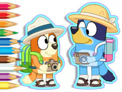 Logħba Ktieb tal-kulur: Bluey Camping  onlajn