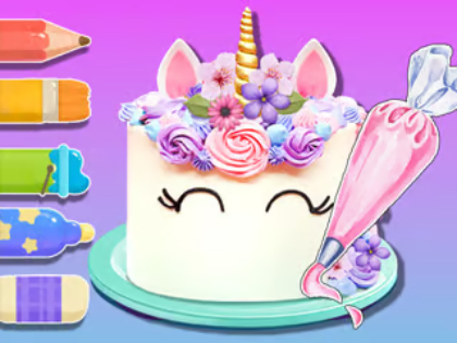 Logħba Ktieb tal-kulur: Kejk Unicorn  onlajn
