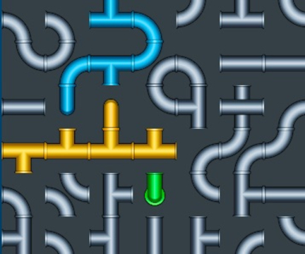 Logħba Qabbad il-puzzle tal-ilma tal-pajpijiet  onlajn