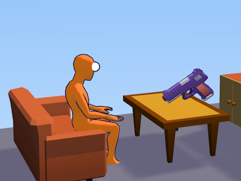 Logħba Ragdoll Gun Shooter: Playground Spinner Cannon  onlajn