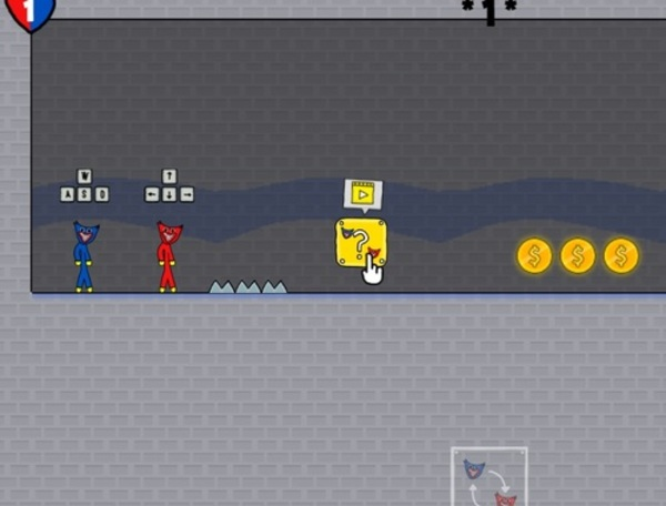 Logħba Stickman Huggy Party Duo  onlajn