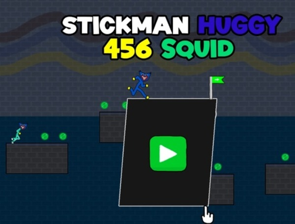 Logħba Stickman Huggy 456 Squid  onlajn