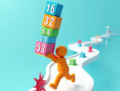 Logħba Cube Stack 2048  onlajn