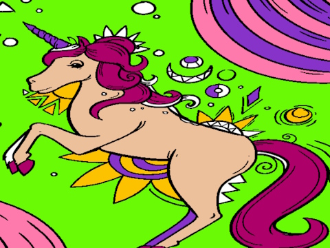 Logħba Paġni koloranti maġiċi unicorn  onlajn