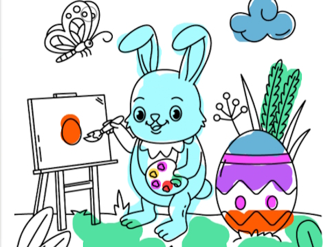 Logħba Ktieb tal-Kulur tal-Bunny tal-Għid  onlajn