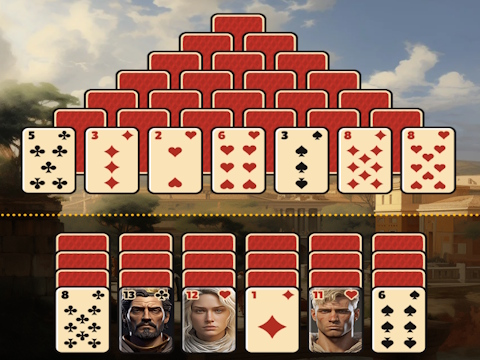 Logħba Piramida solitaire Ruma antika  onlajn