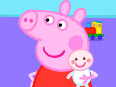 Logħba Puzzle Jigsaw: Peppa Pig New Baby  onlajn