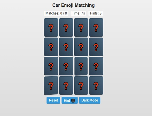 Logħba Tqabbil tal-Emoji tal-Karozza  onlajn