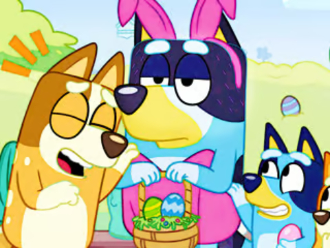 Logħba Puzzle jigsaw: Bluey Easter Dress Up  onlajn