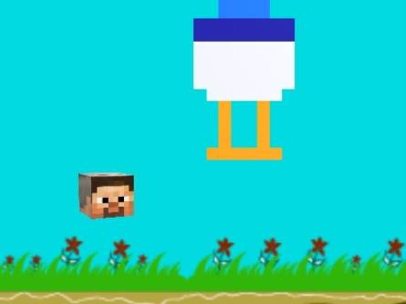 Logħba Chicken Jockey Flappy Minecraft onlajn