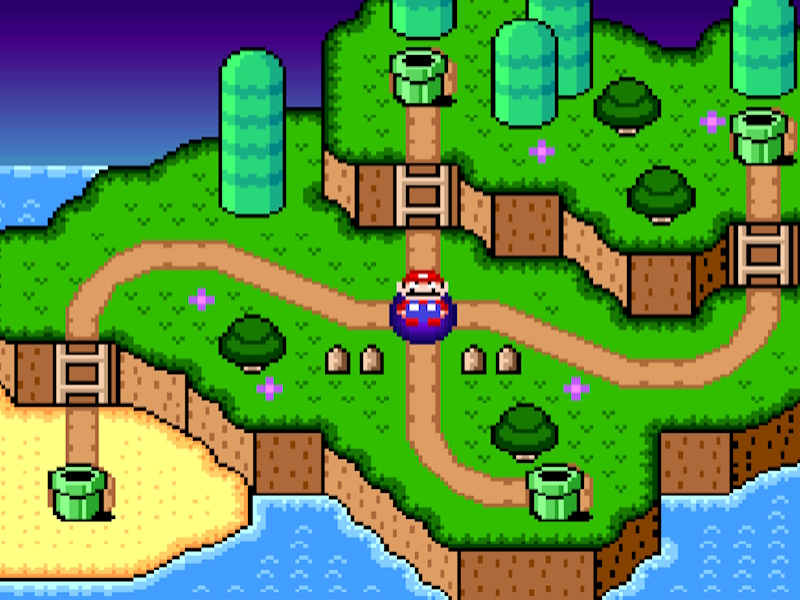 Logħba Super Mario World Legend of the Four Keys onlajn