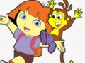 Logħba Dora l-Explorer Pjaċir Koloranti  onlajn