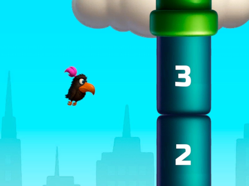 Logħba Għasfur tal-matematika flappy skebob onlajn