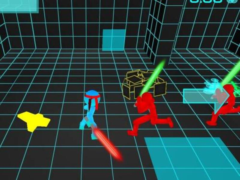 Logħba Stickman Neon Sword Fighting onlajn
