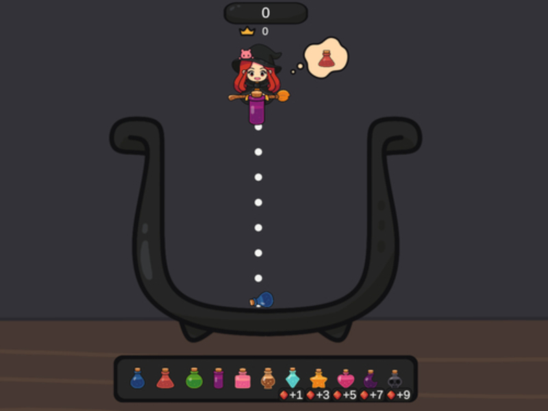Logħba Potion Merge Witch onlajn