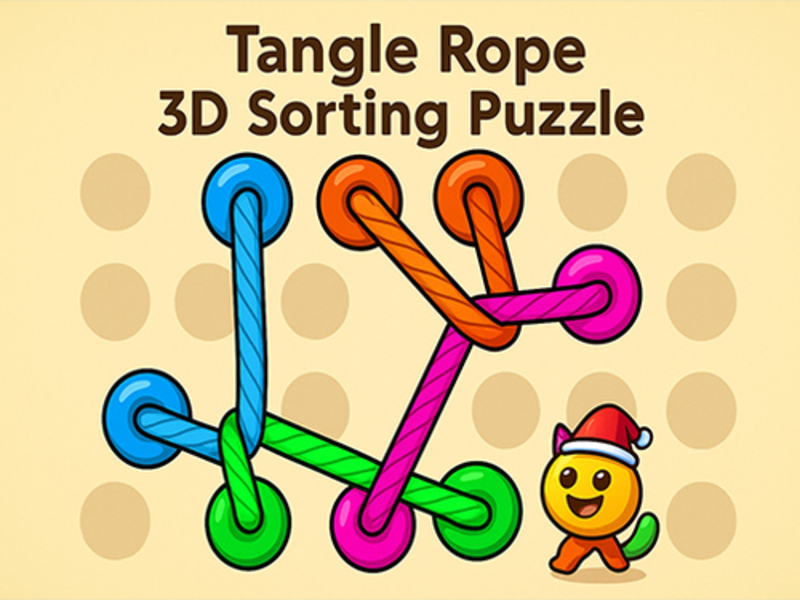 Logħba Hazel Tangle Rope 3D: Issortjar ta 'puzzle onlajn