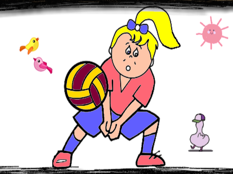 Logħba Kulur divertenti tal-volleyball onlajn