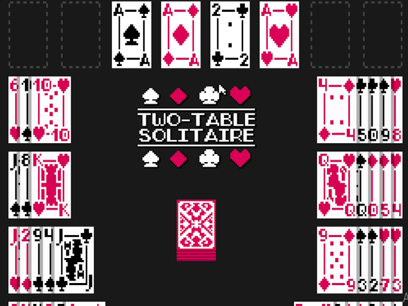 Logħba Solitaire b'żewġ tabelli onlajn