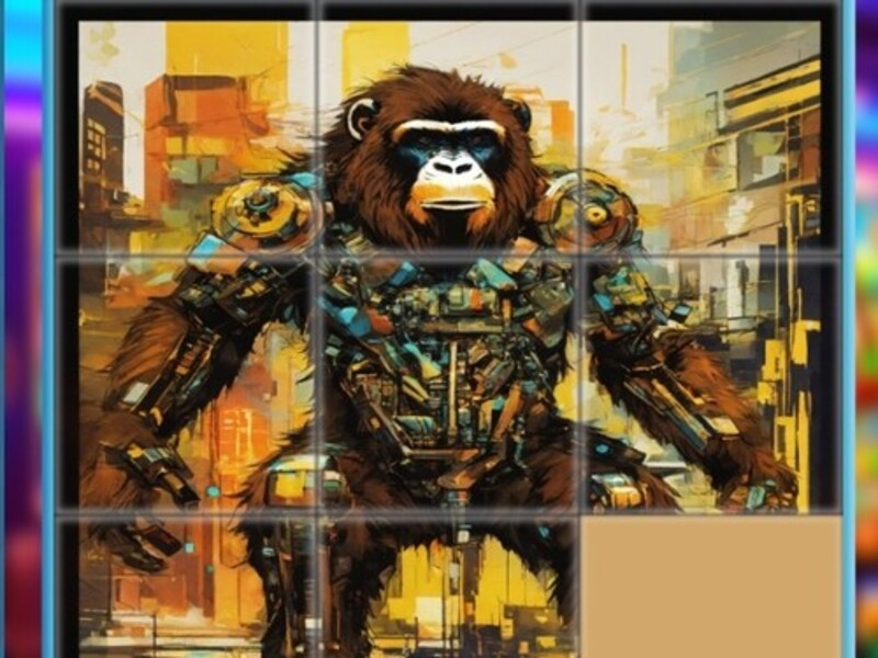Logħba Puzzles li jiżżerżqu tal-gorilla onlajn