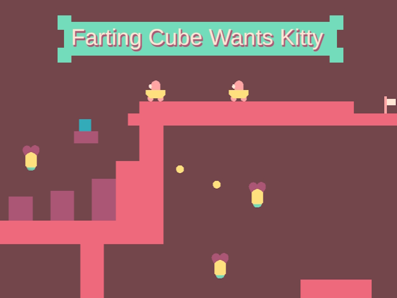 Logħba Farting Cube irid kitty onlajn