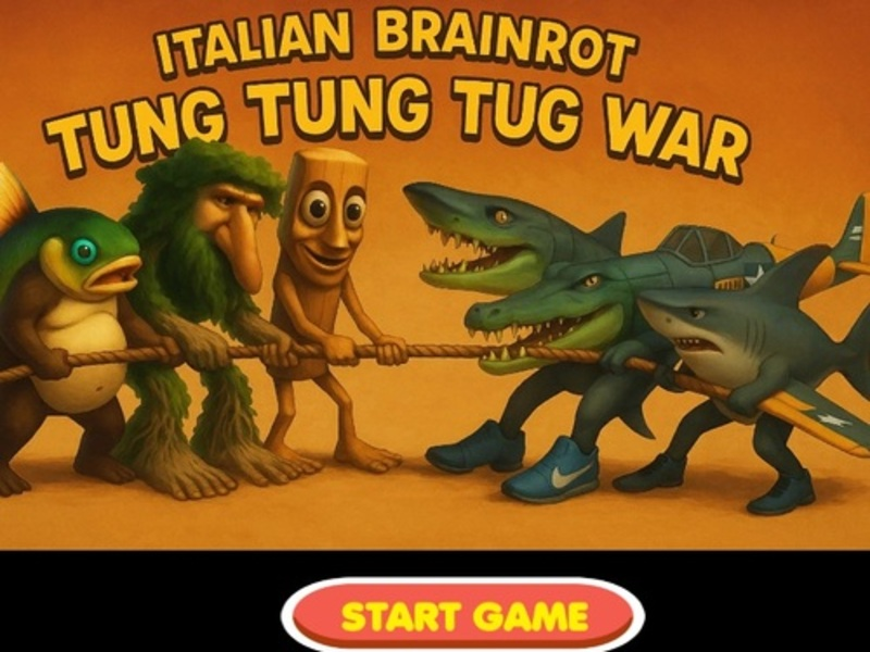 Logħba Brainrot Taljan Tung Tung Tug War onlajn