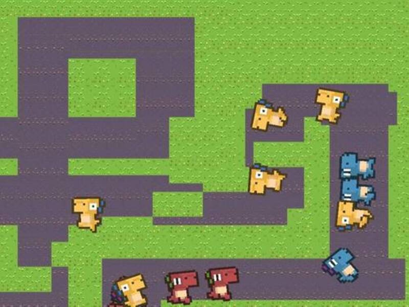 Logħba Dino Defense 2d onlajn