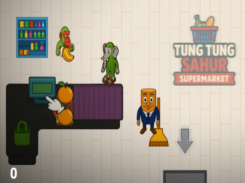 Logħba Supermarket Tung Tung Sahur onlajn