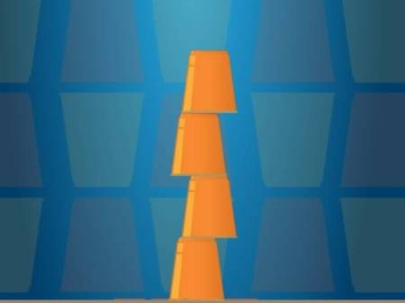 Logħba Cups Tower Builder onlajn